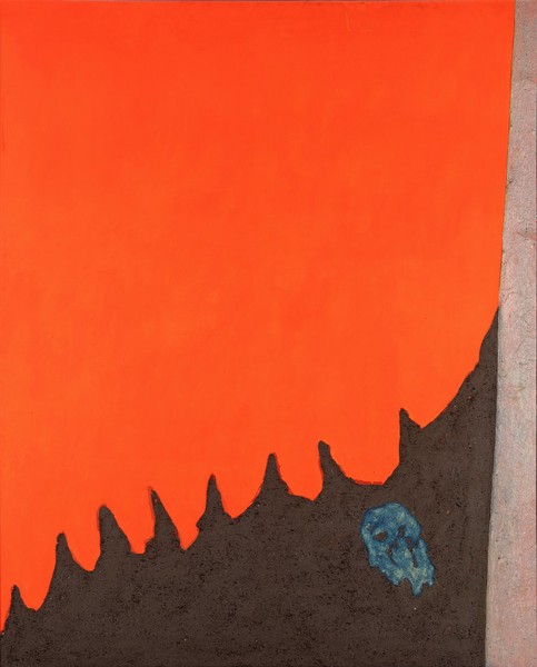 Giulio Turcato, Testa di Moro (Ricordo di Rimbaud), 1971. Tecnica mista su tela, cm 200x180. Venduto per 25.000 euro