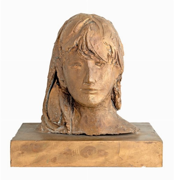 Giacomo Manzù, Ritratto di Gina Lollobrigida, 1990. Scultura in bronzo, 40x24x7 cm. Venduto per 7.500 euro