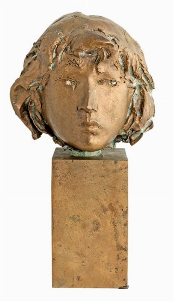 Giacomo Manzù, Testa di ragazza, 1983. Scultura in bronzo. Venduto per 7.500 euro