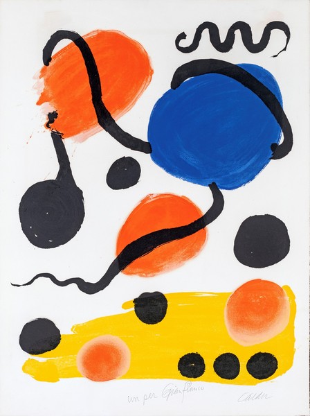 Alexander Calder, Senza titolo. Litografia, cm 75x55