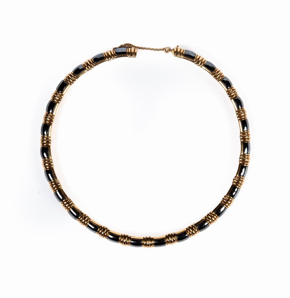 BULGARI - CHOKER IN ORO ED EMATITE. VENDUTO PER 9.375 EURO